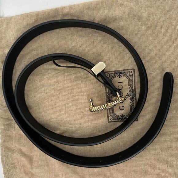 GUCCI GG Double G Torchon Belt 85/34 - Picture 5 of 9